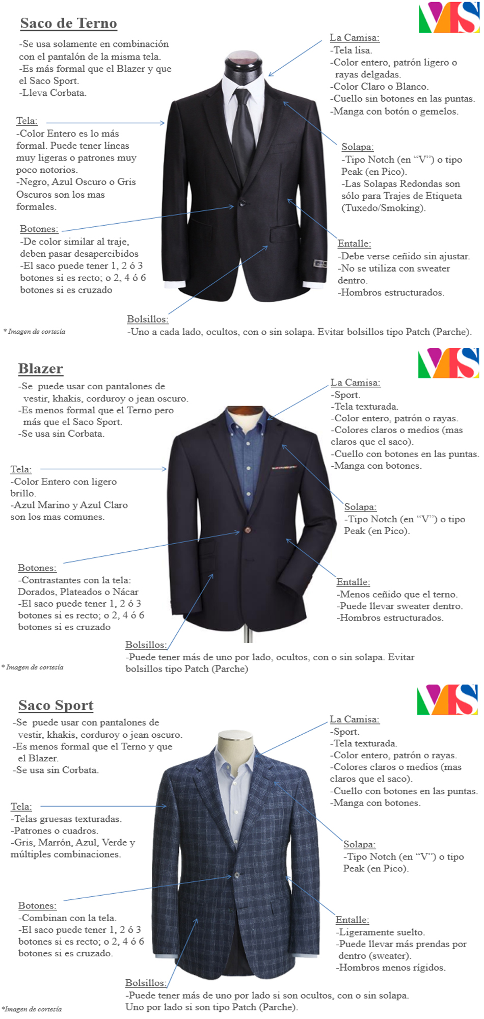 lección Orgullo profesor VANESSA SIMONETTI | ¿Cuál es la diferencia entre el saco de terno, blazer y  saco sport?