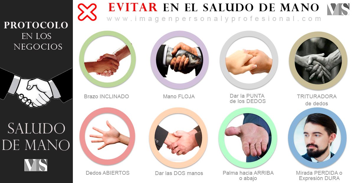 saludo de mano protocolo